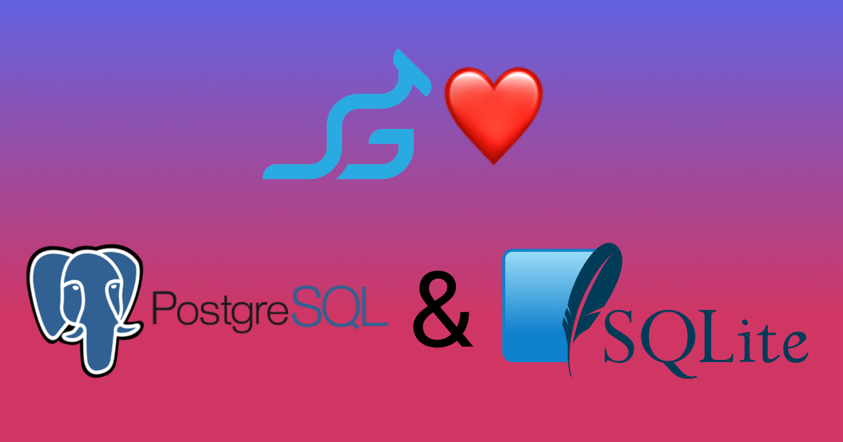 Grouparoo likes SQLite and Postgres