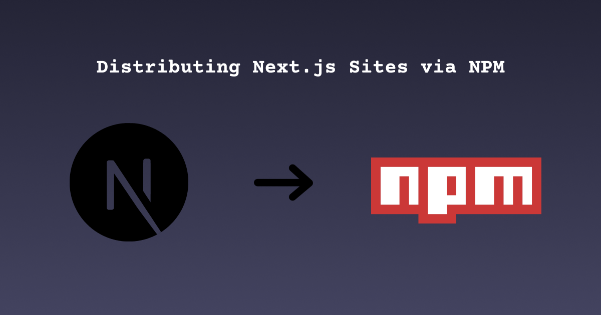 Next.js and NPM